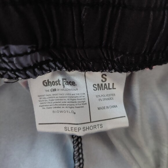 Bioworld Ghost Face Halloween Scream Spooky Scary Size Small Sleep Shorts EUC - Picture 3 of 3